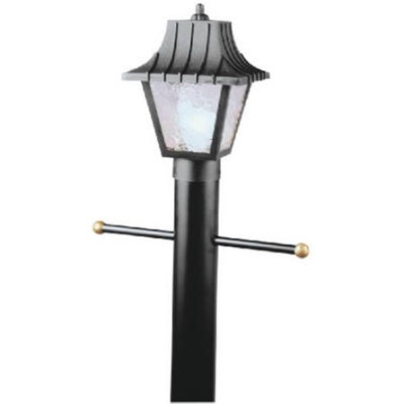 BRIGHTBOMB 66875 8 in. Post Top Lantern; Black BR573810